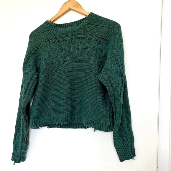 AE STUDIO Destroyed Cable Knit Sweater - Picture 2 of 6